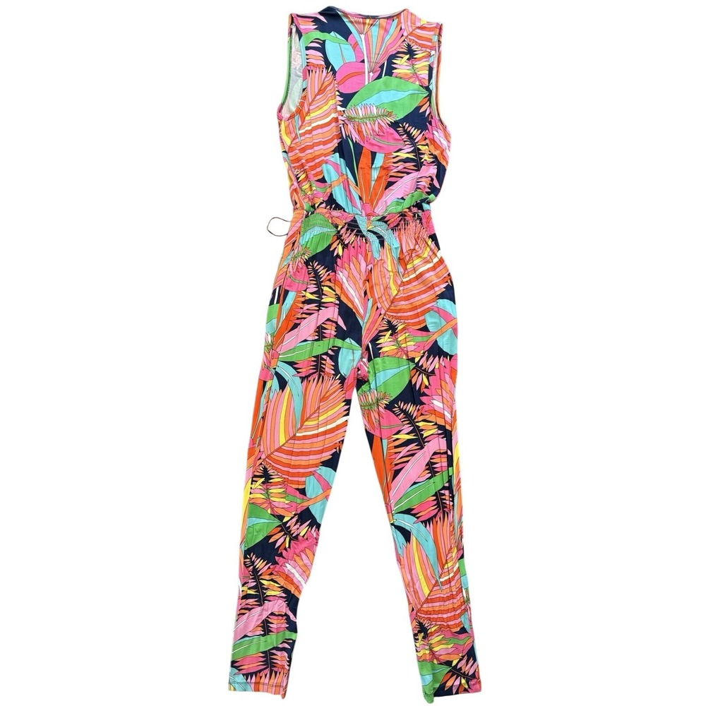 Trina Turk Women's Jumpsuit Size 2/4 Floral Pink Green Blue Summer Casual